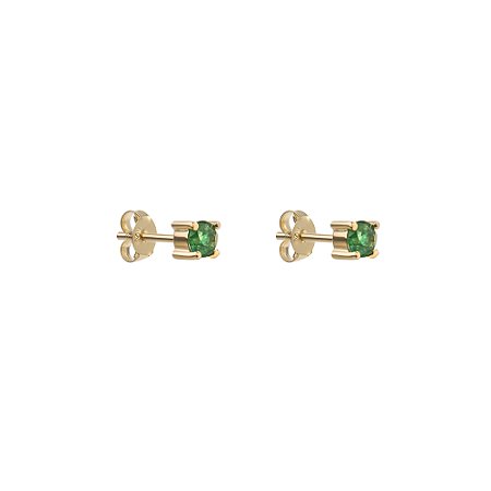 BRINCO EM OURO 18K COM ESMERALDA EVA