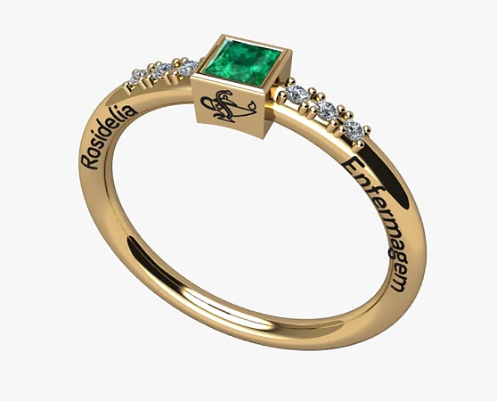 Anel VANESSA em Prata 925 com revestimento em Ouro 18K REF.03