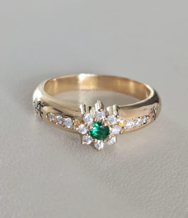 Anel PATRICIA em Prata 925 com revestimento em Ouro 18K REF.22