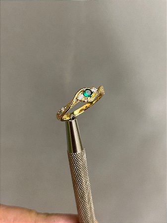 Anel ALINE em Prata com revestimento em Ouro 18K REF.30