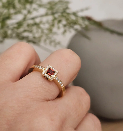 Anel EVINHA em Prata 925 com revestimento em Ouro 18K REF.24