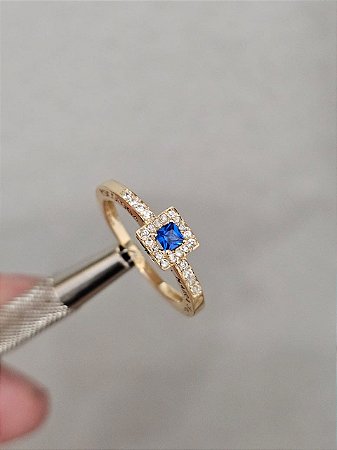 Anel EVINHA em Prata 925 com revestimento em Ouro 18K REF.24