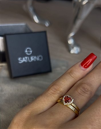 Anel MARI em Prata 925 com revestimento em Ouro 18K REF.10