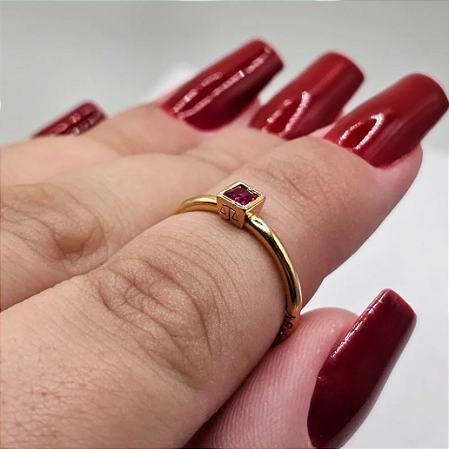 Anel VAN em Prata 925 com Revestimento em Ouro 18K REF.02