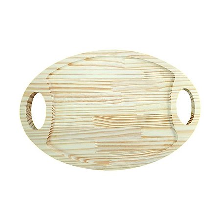 Bandeja oval em pinus  43x29cm