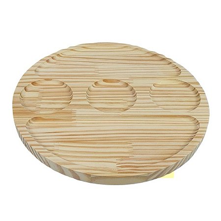 Petisqueira em pinus Redonda 30x30cm