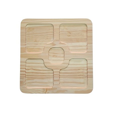 Petisqueira em pinus quadrada 35x35cm