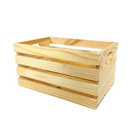 Caixote em pinus 50x30x25cm Natural