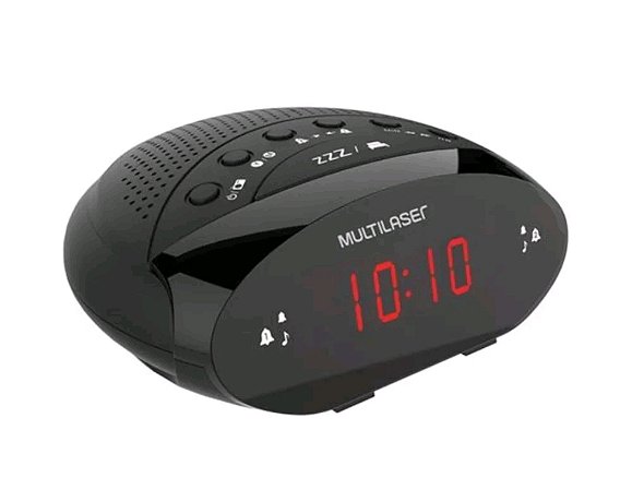 Rádio relogio FM led Multilaser