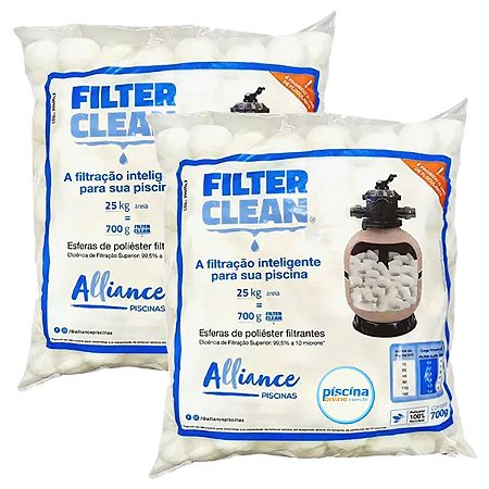 Filter Clean Elemento Filtrante 700G - Substitui Areia do Filtro - Kit com 2