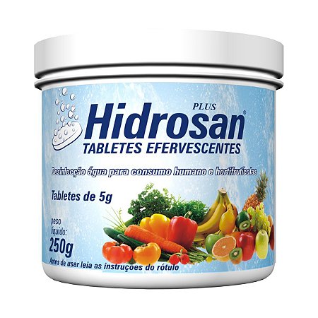 Tablete Pastilha de Cloro Hidrosan Plus Efervescente - Pote 250g