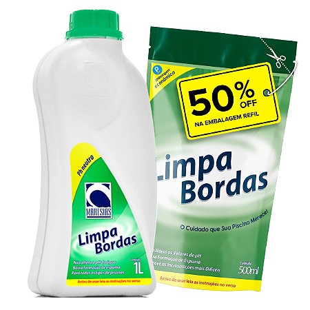 Combo Limpa Bordas Maresias 1 litro + Refil 500 ml
