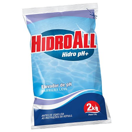 Elevador de pH (+) Barrilha Leve HidroAll - 2 kg - OFERTA ESPECIAL