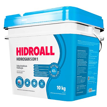 Cloro Granulado Hidrosan Multifunção 5 em 1 10 kg