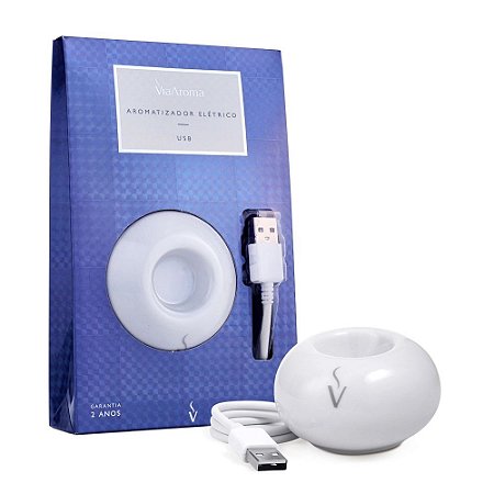 Difusor elétrico de porcelana (via USB) Via Aroma