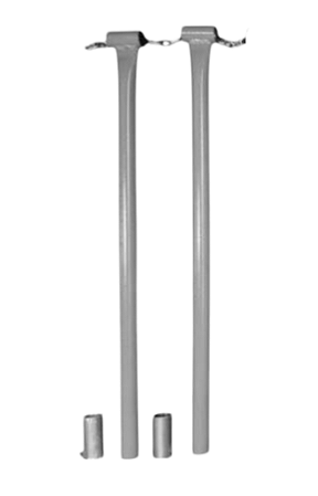 Kit 2 Limitador De Vagas + 2 Luvas de Fixação Estacionamento Cinza