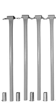 Kit 4 Limitador De Vagas + 4 Luvas de Fixação Estacionamento