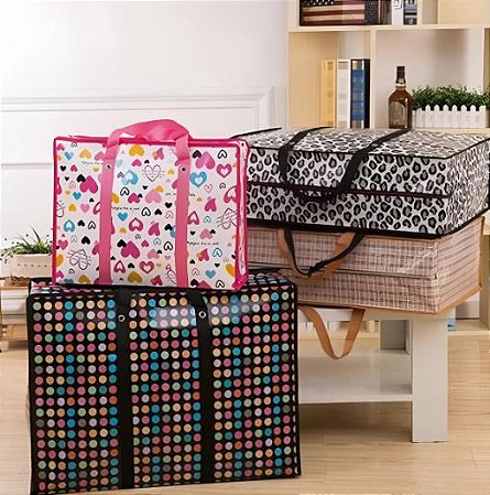 Kit 5un Sacola Sacolão Extra Gg Paraguai Bolsa Viagem 80cm