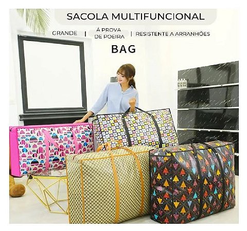Kit 6un Sacola Sacolão GG Paraguai Bolsa Viagem 80cm