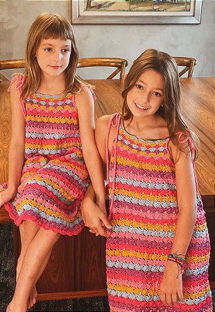 Vestido de croche deals infantil 8 anos