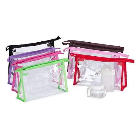Necessaire PVC Transparente Personalizada 100 peças