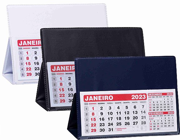 Calendário de Mesa PVC Grande Personalizado 100 Peças