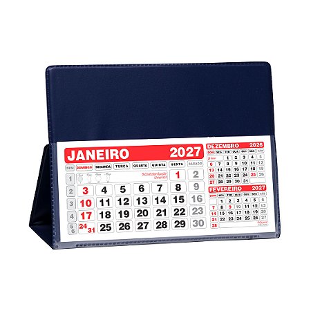 Calendário de Mesa Pequeno PVC Personalizado