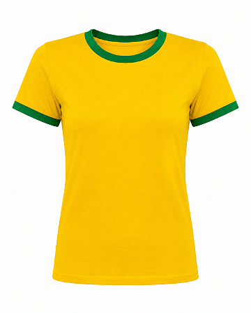 Camiseta Baby Look Copa Do Mundo Brasil Personalizada