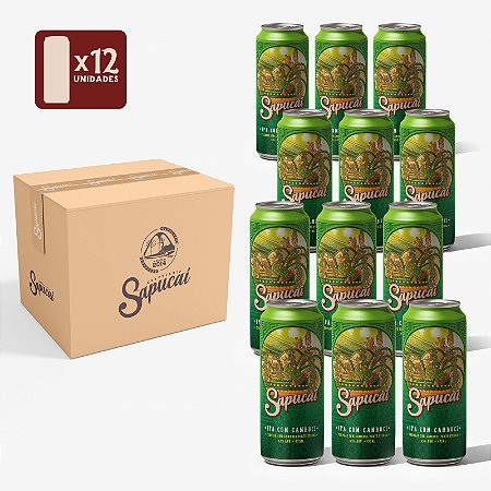 Kit 12 UNIDADES - Cerveja Sapucai English IPA c/ Cambuci - Lata 473mL