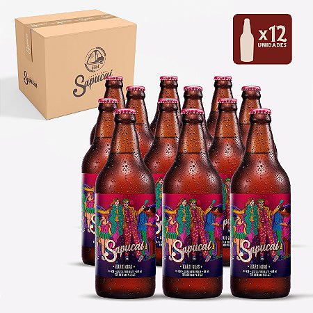 Kit 12 UNIDADES - Cerveja Sapucai APA (Mardi Gras) - Garrafa 600mL