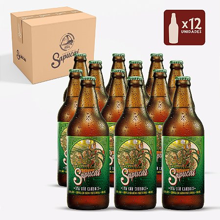 Kit 12 UNIDADES - Cerveja Sapucai English IPA c/ Cambuci - Garrafa 600mL