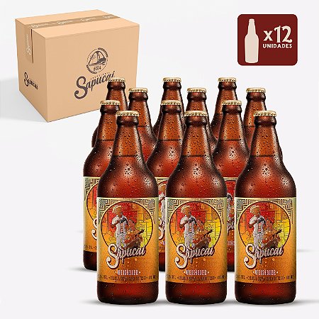 Kit 12 UNIDADES - Cerveja Sapucai Weissbier - Garrafa 600mL