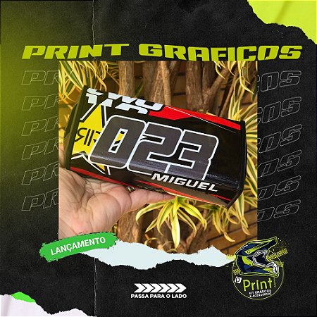 Protetor De Guidão Fatbar Personalizado com Seu Nome e Numero  Honda Yamaha Ktm Crf