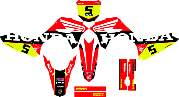 KIT ADESIVOS GRAFICOS CRF250f Biker Ride  MOTOCROSS