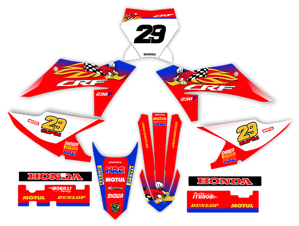 KIT ADESIVOS GRAFICOS  CRF 230 MY23 BIKER MOTOCROSS PICA PAU