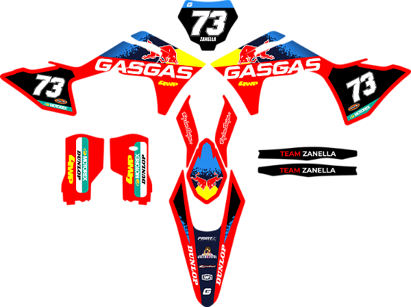 KIT ADESIVOS GRAFICOS GAS GAS 2021 - 2023 EC MC RedBull