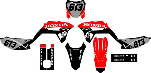 KIT ADESIVOS GRAFICOS CRF230F BIKER ACTION 4CTION MOTOCROSS BACKYARD