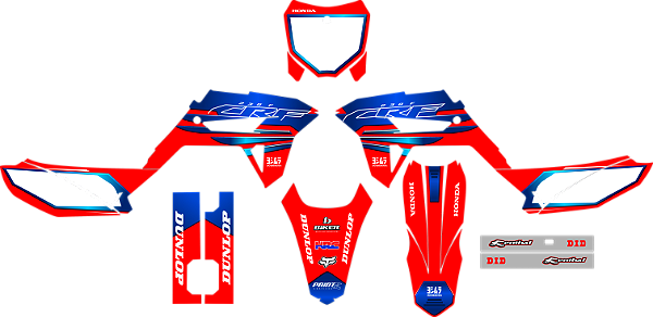 KIT ADESIVOS GRAFICOS CRF230F BIKER ACTION 4CTION ASA BLUE