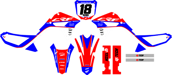 KIT ADESIVOS GRAFICOS CRF230F AMX F21 BLUE RED