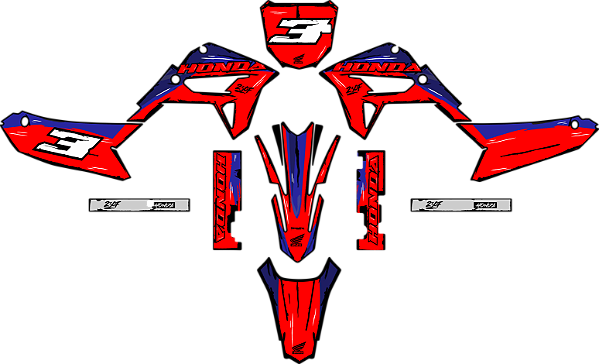 KIT ADESIVOS GRAFICOS CRF230F AMX F21 CARTOON