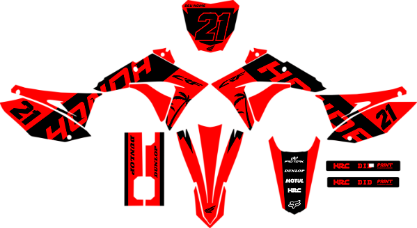 KIT ADESIVOS GRAFICOS CRF230F BIKER EL1TE NEXT RED SUMMER
