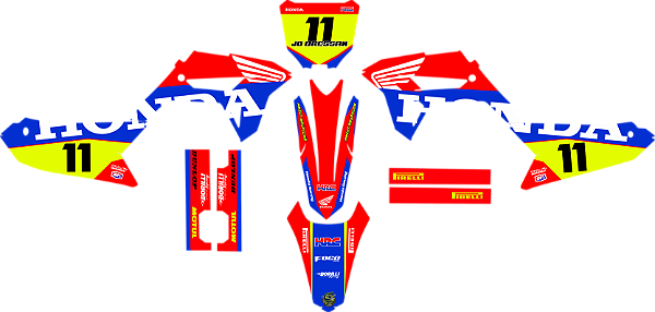 KIT ADESIVOS GRAFICOS CRF230F BIKER R1DE MAGIA
