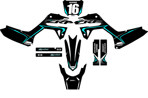 KIT ADESIVOS GRAFICOS CRF250F BIKER R1DE PISCINA