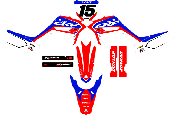 KIT ADESIVOS GRAFICOS CRF250F BIKER R1DE BACKY