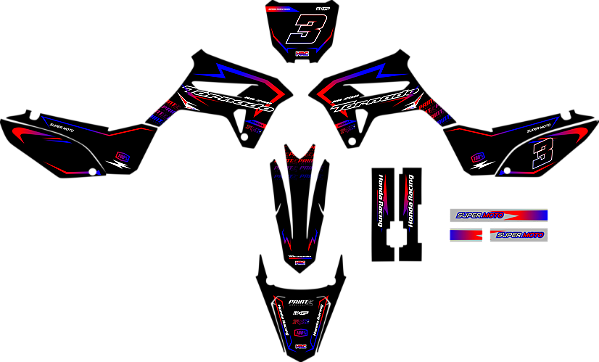 KIT ADESIVOS GRAFICOS HONDA TORNADO 250 BIKER RIDE MUZAMBINHO