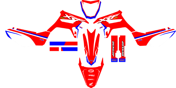 KIT ADESIVOS GRAFICOS HONDA TORNADO 250 BIKER RIDE HRC