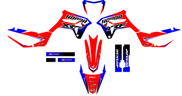 KIT ADESIVOS GRAFICOS HONDA TORNADO 250 BIKER RIDE XRF BOX