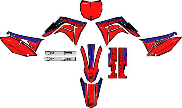 KIT ADESIVOS GRAFICOS CRF230 AMX PREMIUM CARTOON