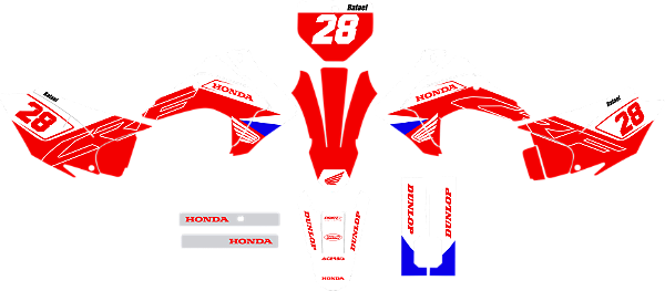 KIT ADESIVOS GRAFICOS CRF230 2015 CRF RED