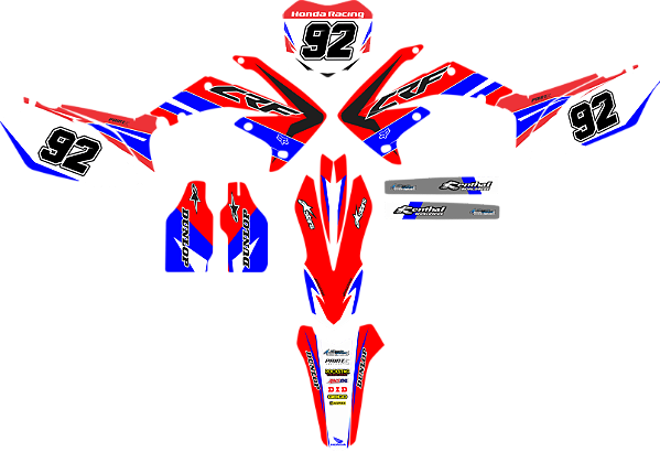 KIT ADESIVOS GRAFICOS CRF250 450 IMPORTADA TODAS MARKINHO